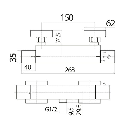 Scudo Square Exposed Valve