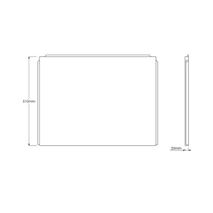 Scudo White Acrylic Universal End Bath Panel