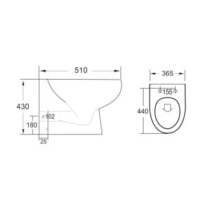 Scudo Belini Back to Wall Pan and Seat