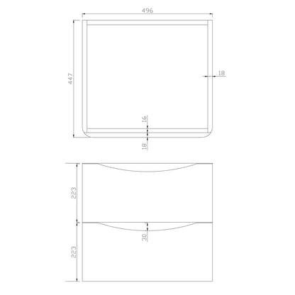 Bella Wall Hung Vanity units for Counter Top Basin - High Gloss White (3 Sizes)