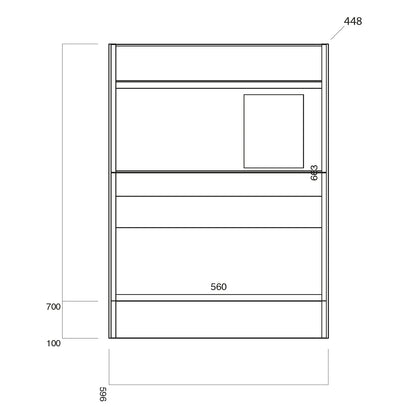 Bella Floor Standing Vanity units with Basin - Matt Grey (3 Sizes)