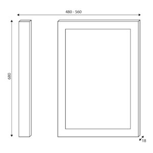 Scudo 700mm Classica Silk Stone Grey End Bath Panel