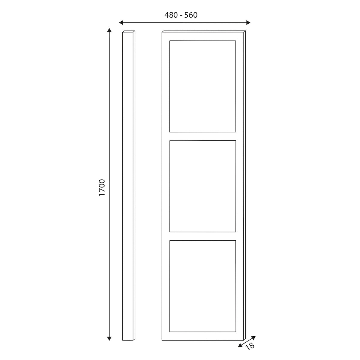 Scudo 1700mm Classica Silk Chalk White Front Bath Panel