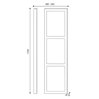 Scudo 1700mm Classica Silk Chalk White Front Bath Panel