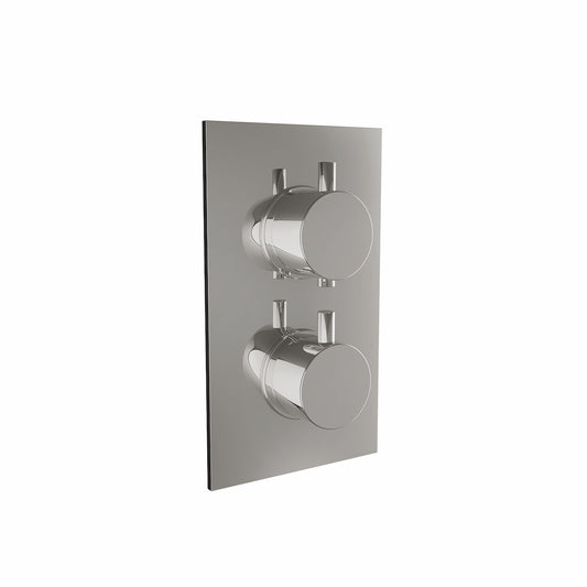 Scudo Twin Round Concealed Valve with Diverter-2 outlet