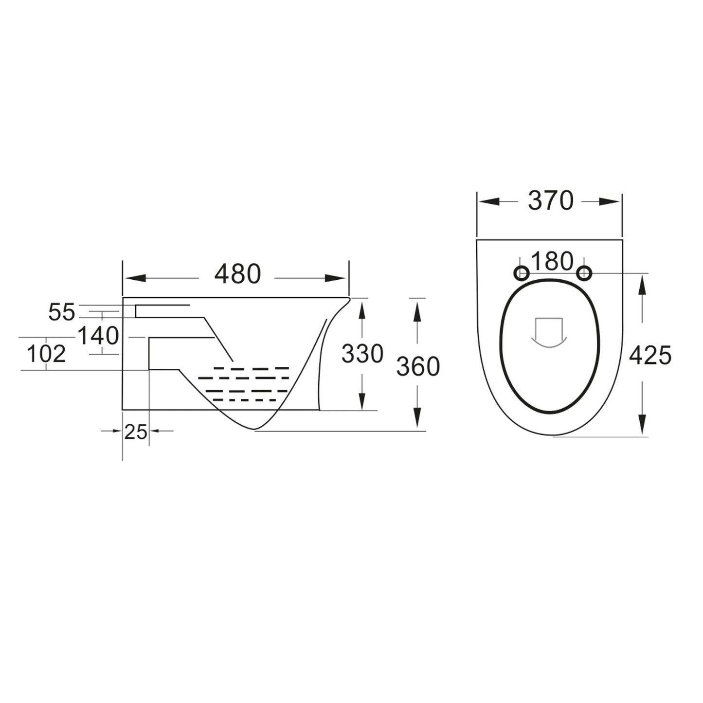 Scudo Deia Wall Hung WC -inc seat