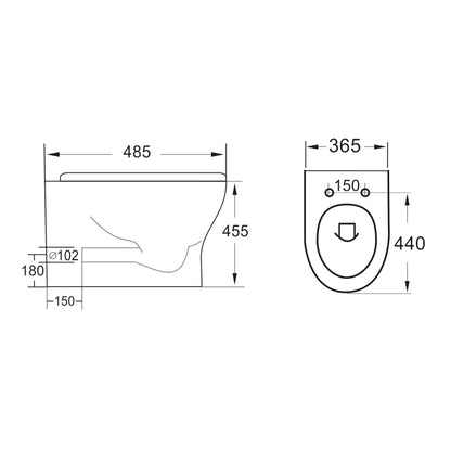 Scudo Deia Back to Wall Comfort Height Pan and Seat