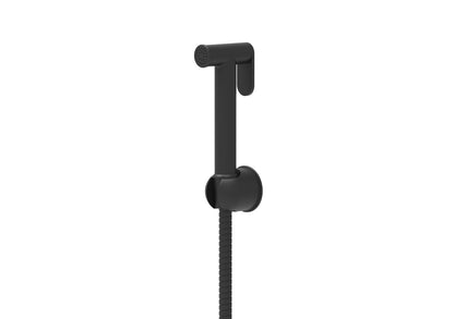 Scudo Matt Black Douche Handset, Flexi and Holder