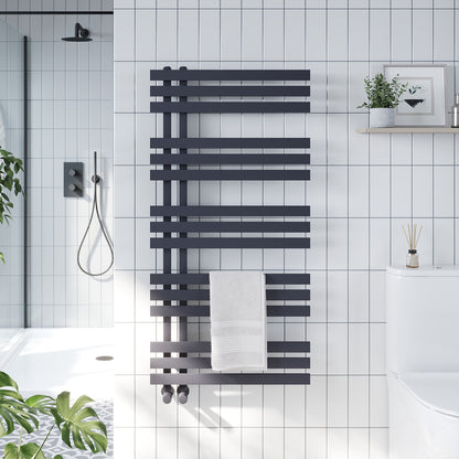 Scudo Elizabeth Carbon Anthracite heated towel Warmer 800, 1200 & 1800mm High