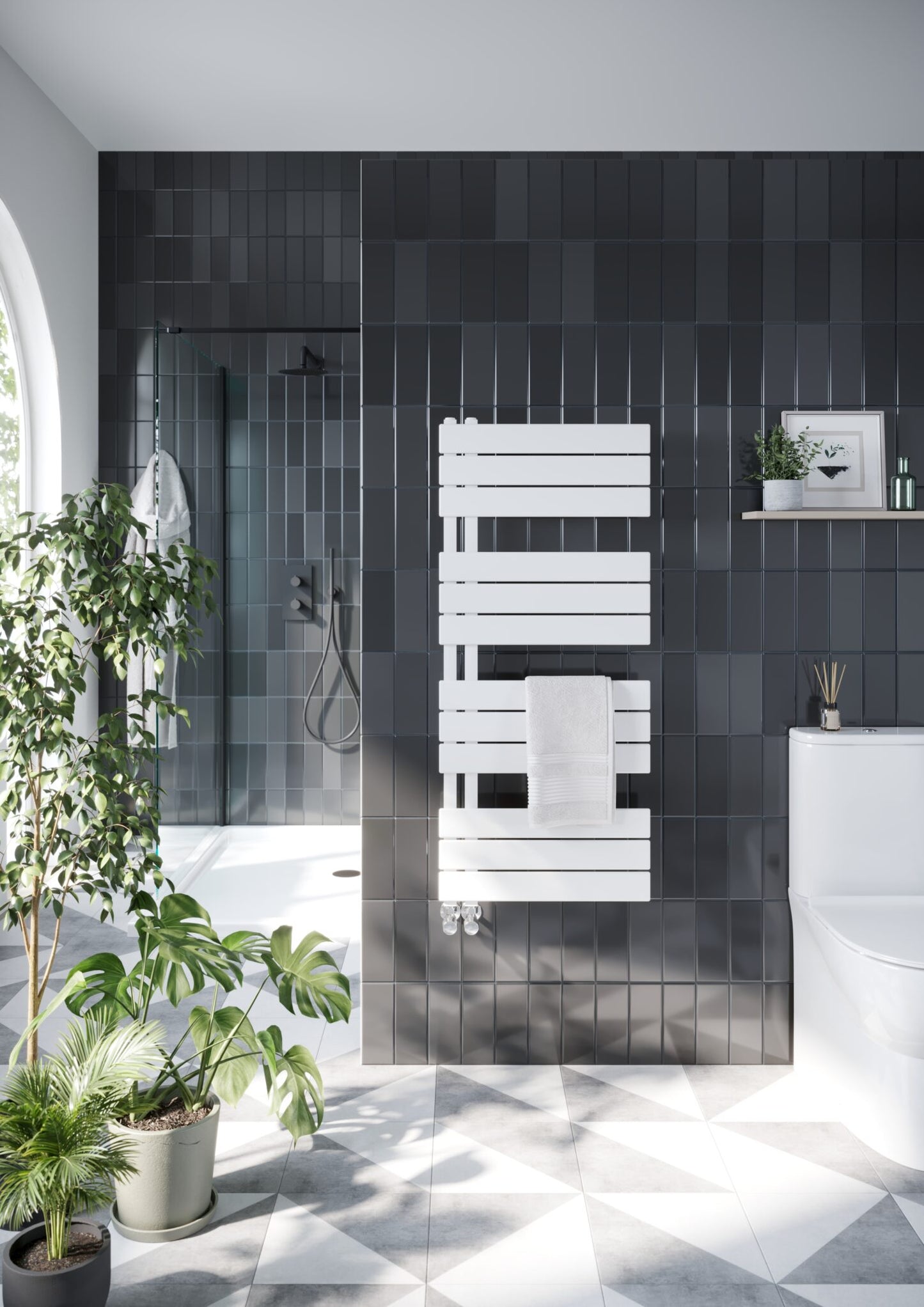 Scudo Thames White Heated Towel Warmer 800, 1150 & 1640mm  High