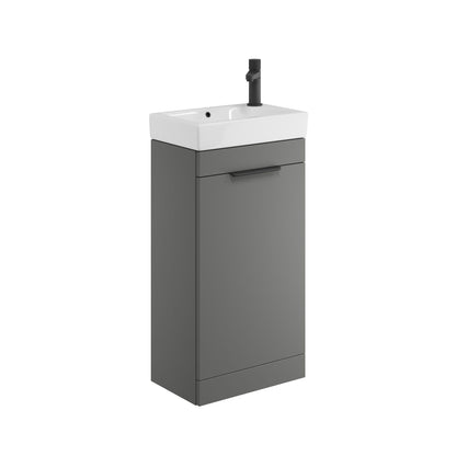 Scudo Esme 450mm wide slim Cloakroom Vanity with Basin - Dust Grey