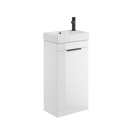 Scudo Esme 450mm wide slim Cloakroom Vanity with Basin - Gloss White