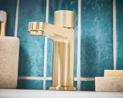 Scudo Koko Mono Basin Mixer  - Brushed Brass