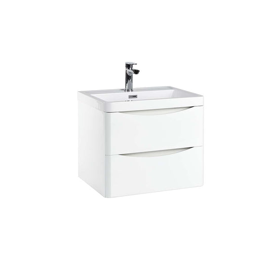 Bella Wall Hung Vanity units with Basin - High Gloss White (3 sizes)