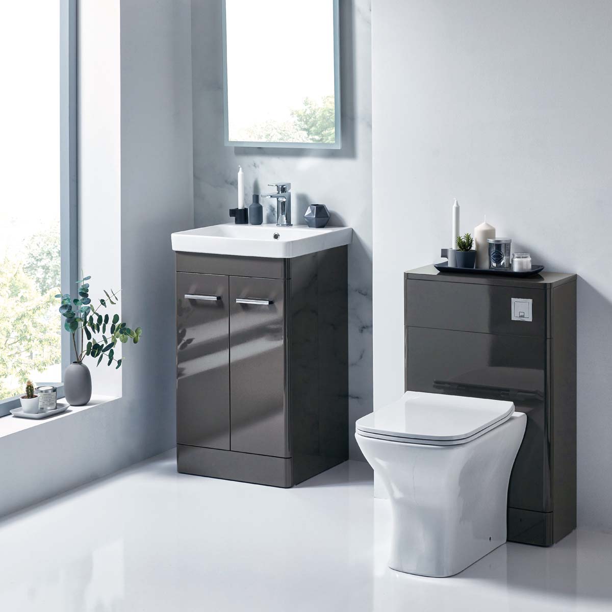 Rossini 500mm Floor Standing BTW  Unit - Wolf Grey