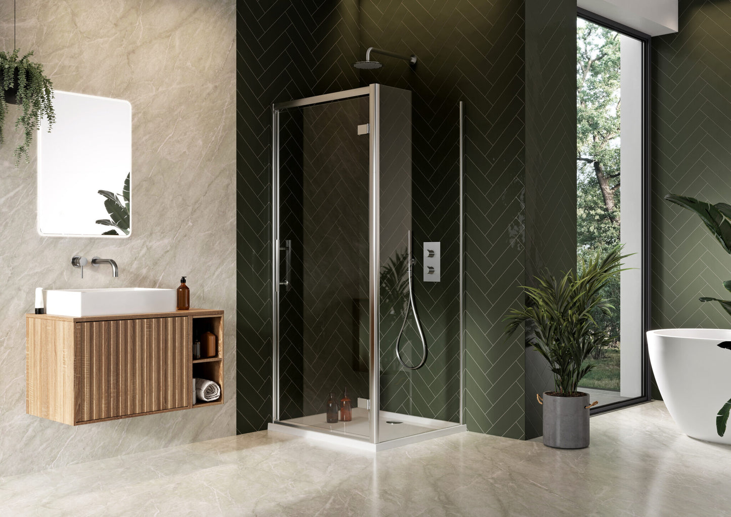 Scudo Luxury S8 Hinged Door (Combine with Side Panel to make Shower Enclosure) - 8mm Glass