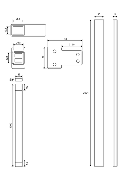 Scudo S8 - Gunmetal Profile kit - Changes Standard Chrome Wetroom into  Gunmetal