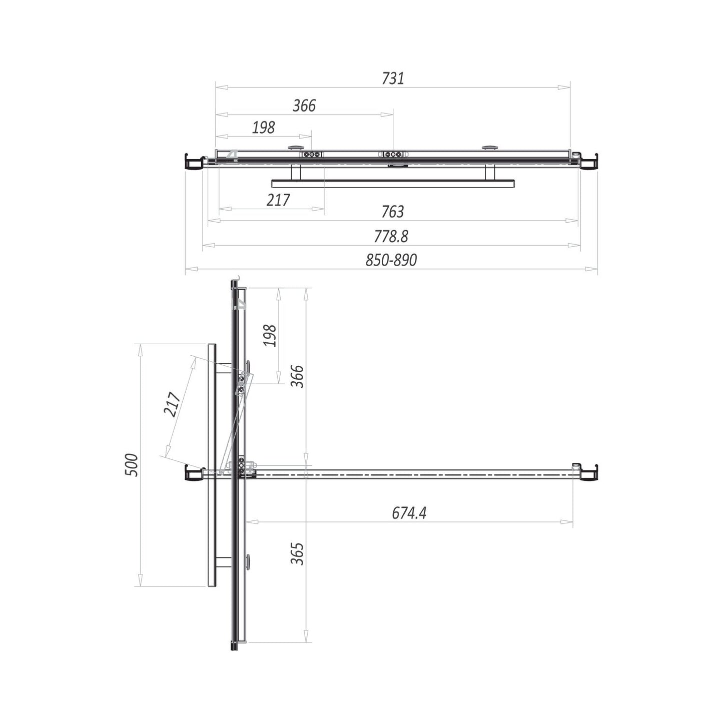 Scudo Luxury S8 Infold Door (Combine with Side Panel to make Shower Enclosure) - 8mm Glass