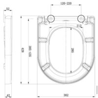 Scudo Spa D Shape Soft Close WC Seat for cistern models