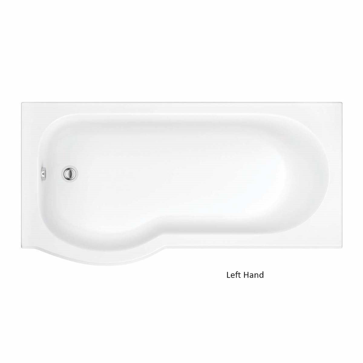 Scudo P Shape Shower Bath (available Left or right handed) 1700 x800