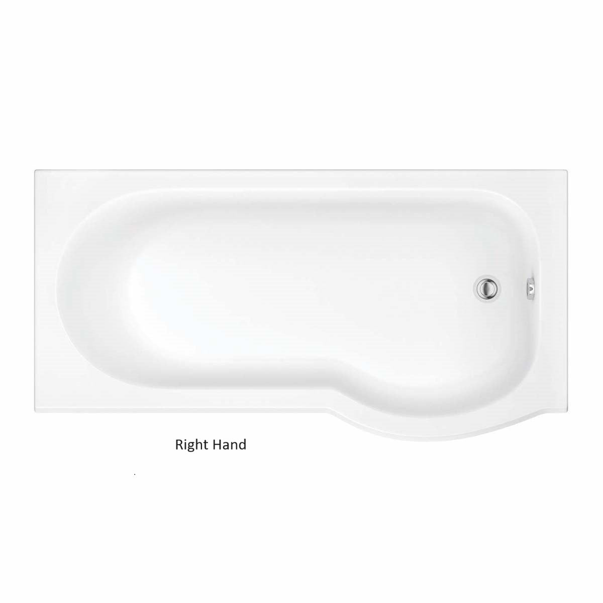 Scudo P Shape Shower Bath (available Left or right handed) 1700 x800