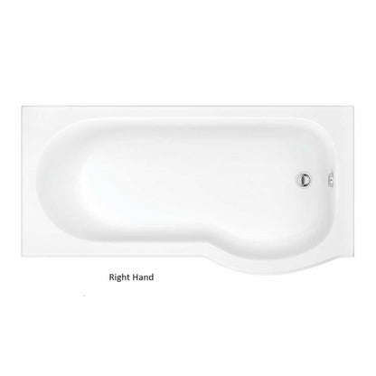 Scudo P Shape Shower Bath (available Left or right handed) 1700 x800