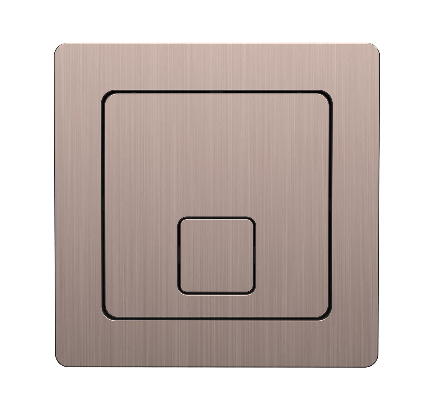 Scudo Square Bushed Bronze Dual Flush Button