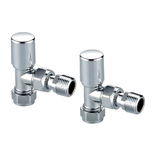 Scudo Scudo Chrome Modern Angled Radiator Valves