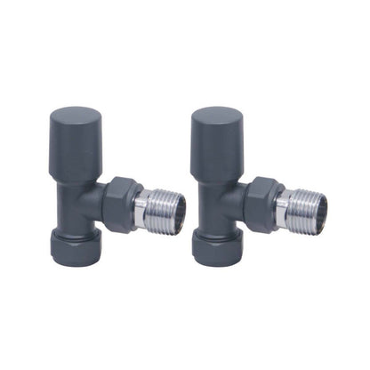 Scudo Scudo Anthracite Modern Angled Radiator Valves