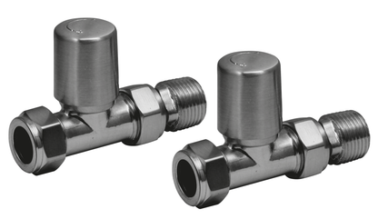 Scudo Modern Straight Gunmetal Radiator Valves