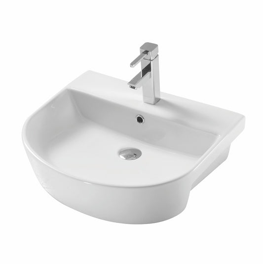 Scudo curved  Semi Recessed Basin