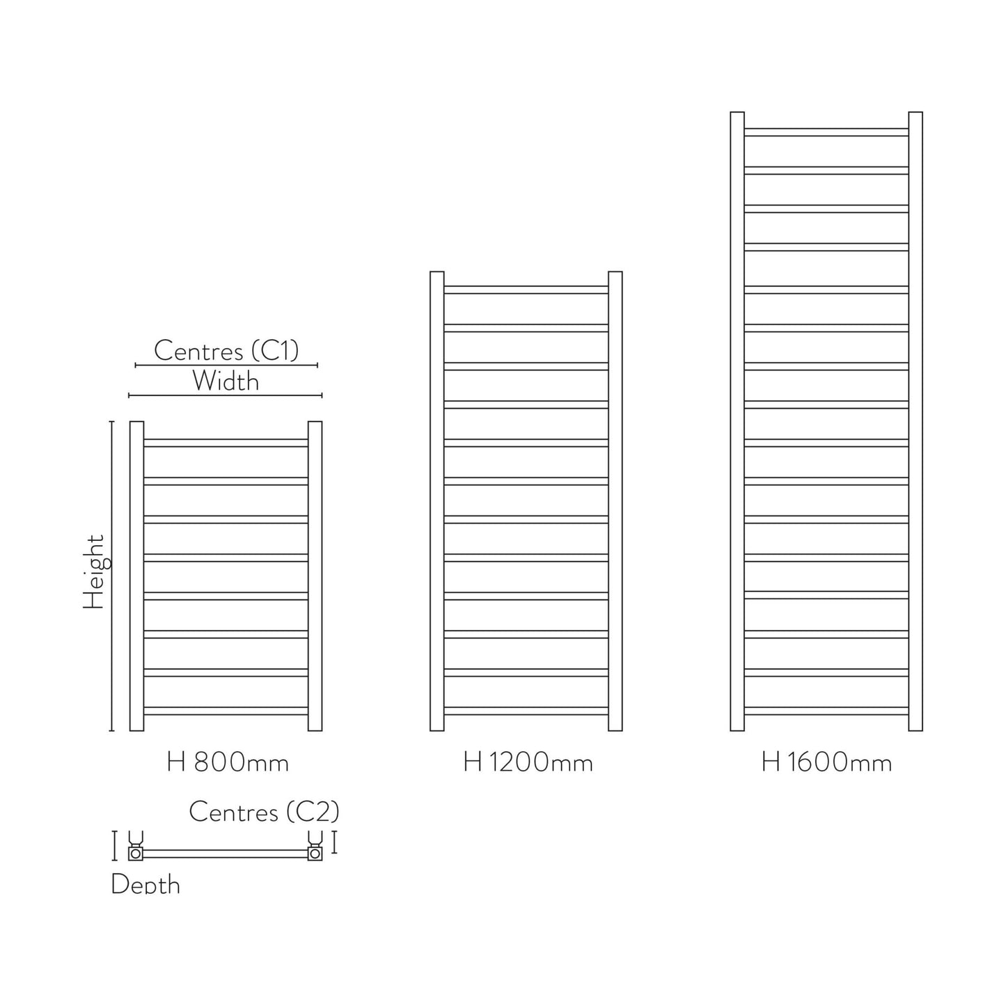 Scudo Vibe Brushed Bronze Ladder Rails