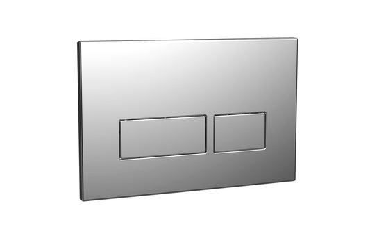 Scudo Rectangular Chrome Dual Flush Button