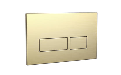 Scudo Square Brushed Brass Dual Flush Button