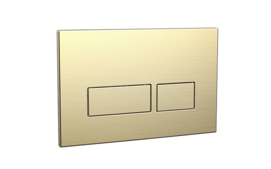 Scudo Square Brushed Brass Dual Flush Button