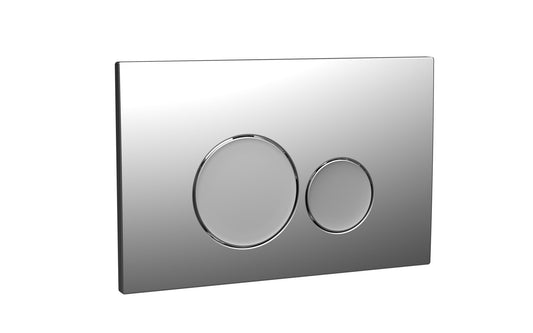 Scudo Round Chrome Dual Flush Button