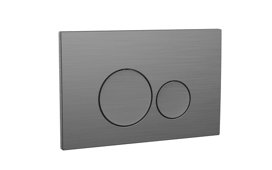 Scudo Round Gunmetal Dual Flush Button