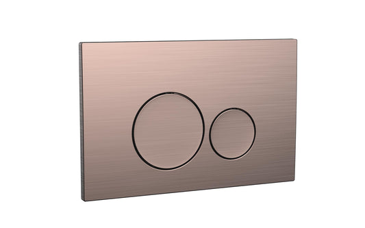 Scudo Round Brushed Bronze Dual Flush Button