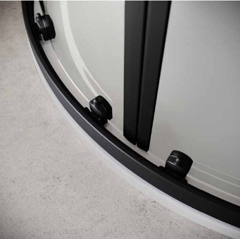 Scudo Black S6 Double Door Equal Quadrant Shower Enclosures - 6mm Glass