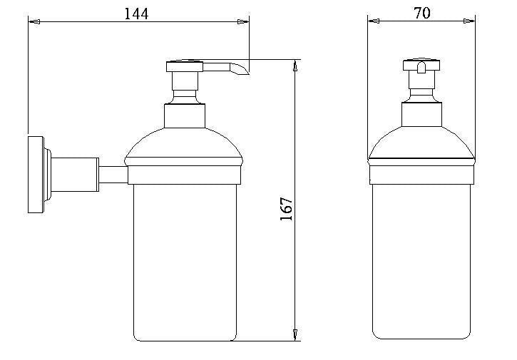 Liquid Soap Dispenser - round
