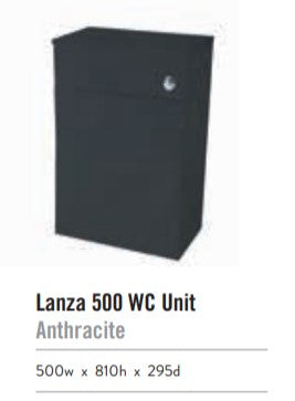 Lanza 500mm Floor Standing BTW Unit - Anthracite
