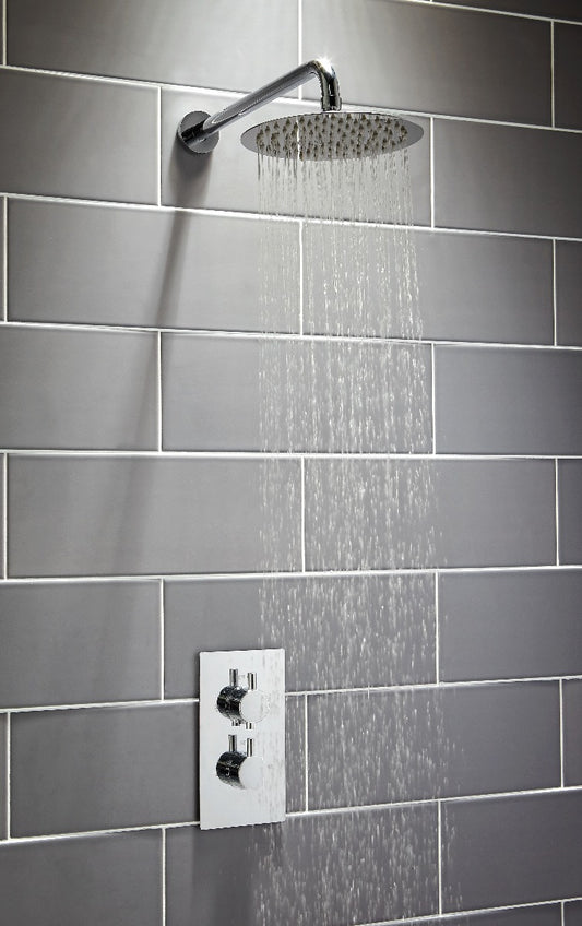 Scudo Round Thermostatic Concealed Shower Set Three with  Fixed Head