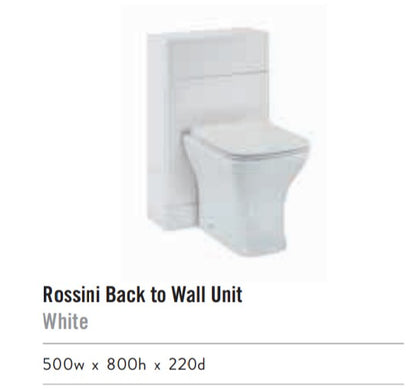 Rossini 500mm Floor Standing BTW  Unit - Gloss White