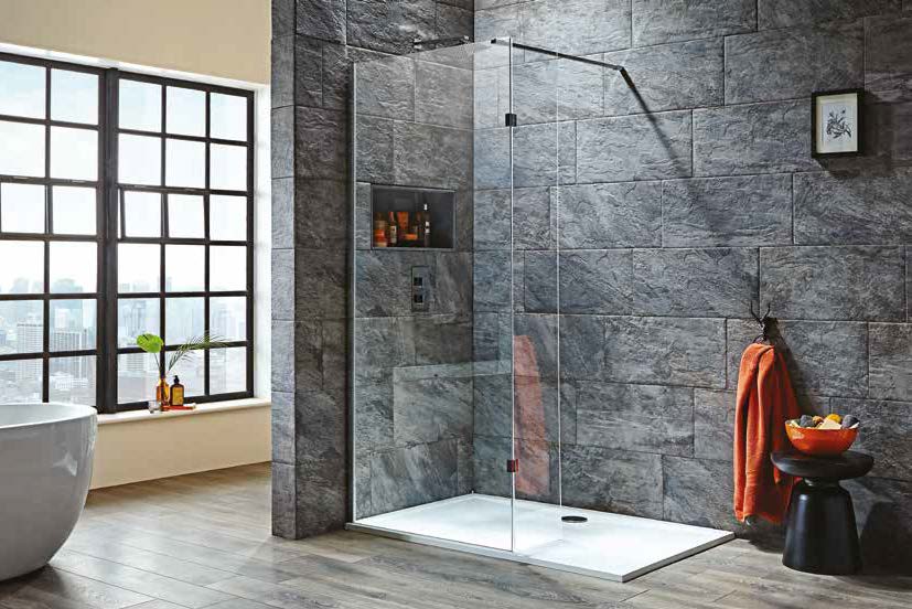 Scudo S8 Hinged Wetroom  Deflector Panel - for 8mm glass