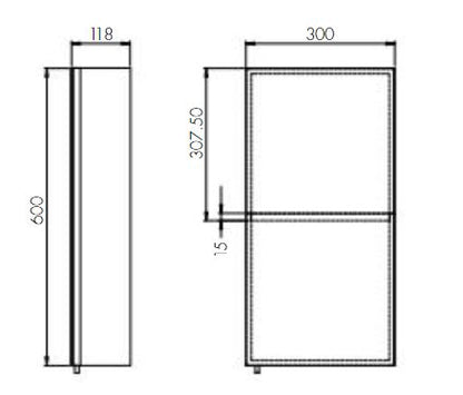 Scudo Single Door Stainless Steel Cabinet