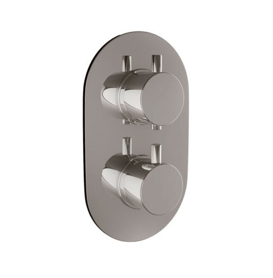 Scudo Twin Oval Concealed Valve with Plate